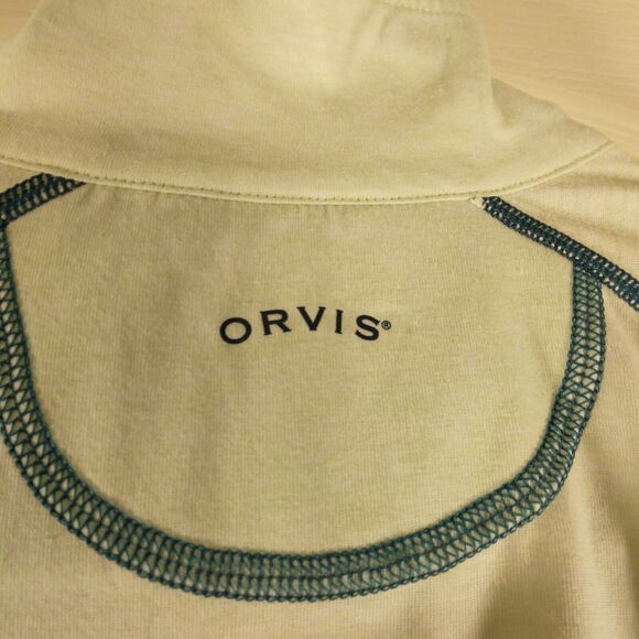 Orvis Trout Bum shirt mens S Small mint green fishing long sleeve 1/4 zip 148P - Picture 3 of 8